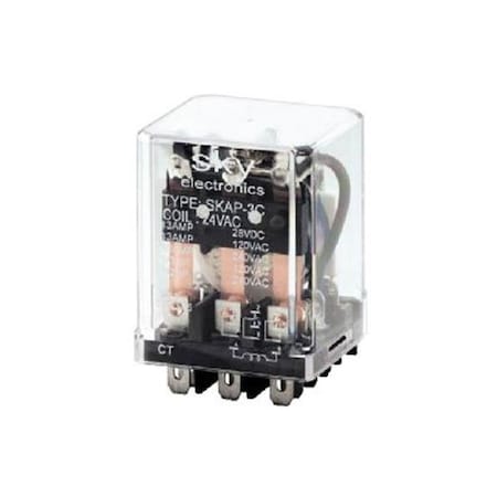 Relay And Control Relay & Control SKAP-3C-120VAC 20V AC Coil 11 Pin Square Base Plug-in Relays SKAP-3C-120VAC